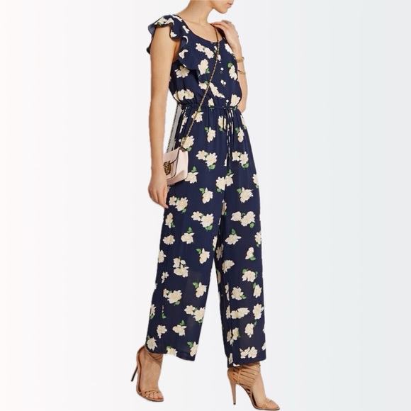 Michael Kors Pants - Michael Kors Collection $2495 Runway & Celeb Fave Silk Roses Dress Jumpsuit 8